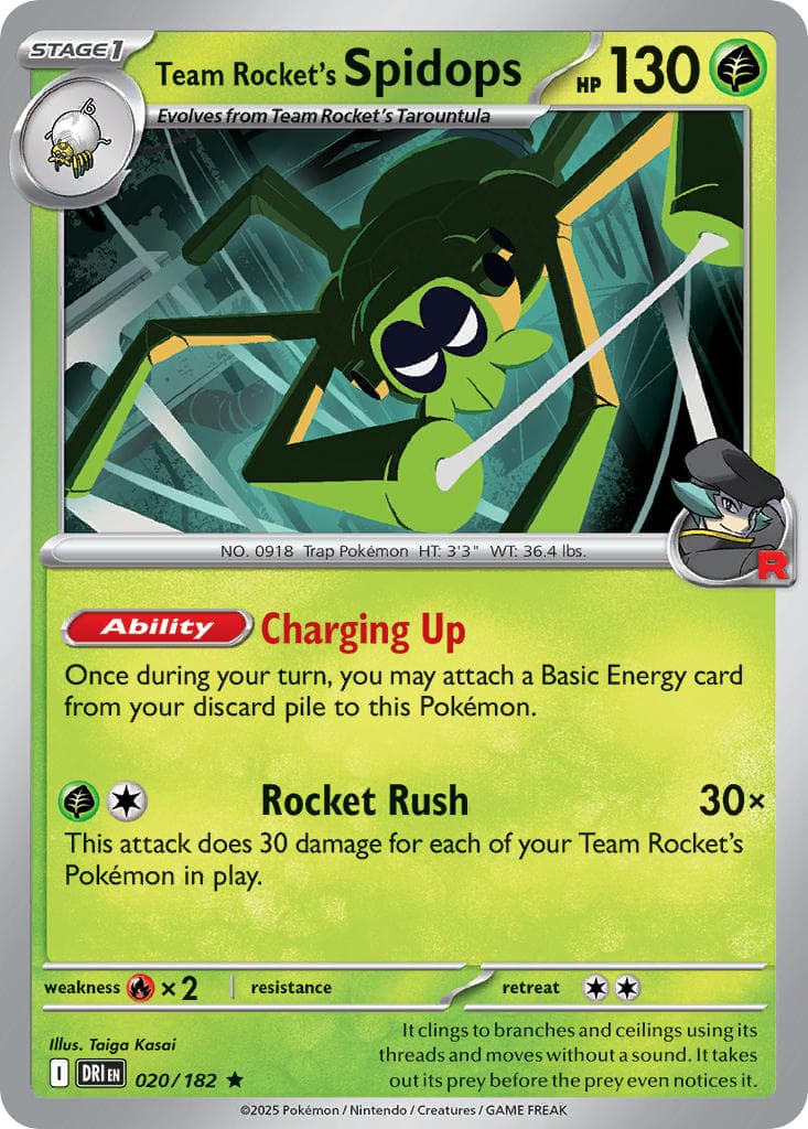 Team Rocket's Spidops — Destined Rivals Pokémon card