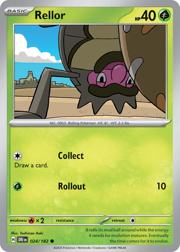 Rellor — Destined Rivals Pokémon card