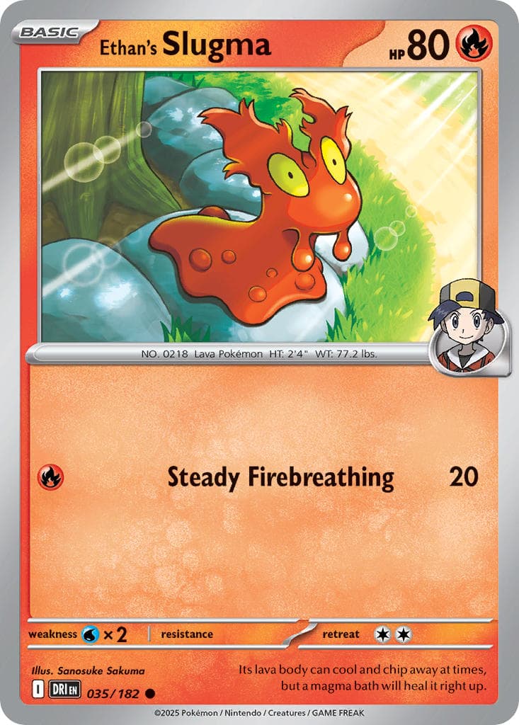 Ethan's Slugma — Destined Rivals Pokémon card
