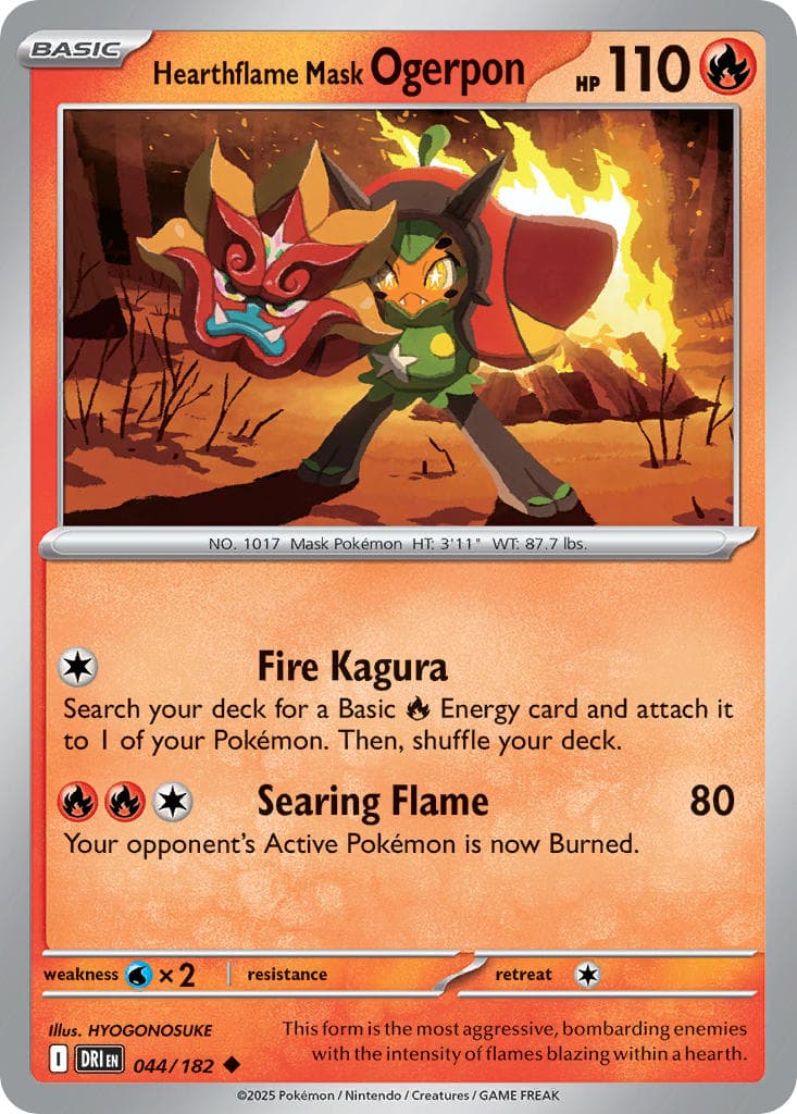 Hearthflame Mask Ogerpon — Destined Rivals Pokémon card