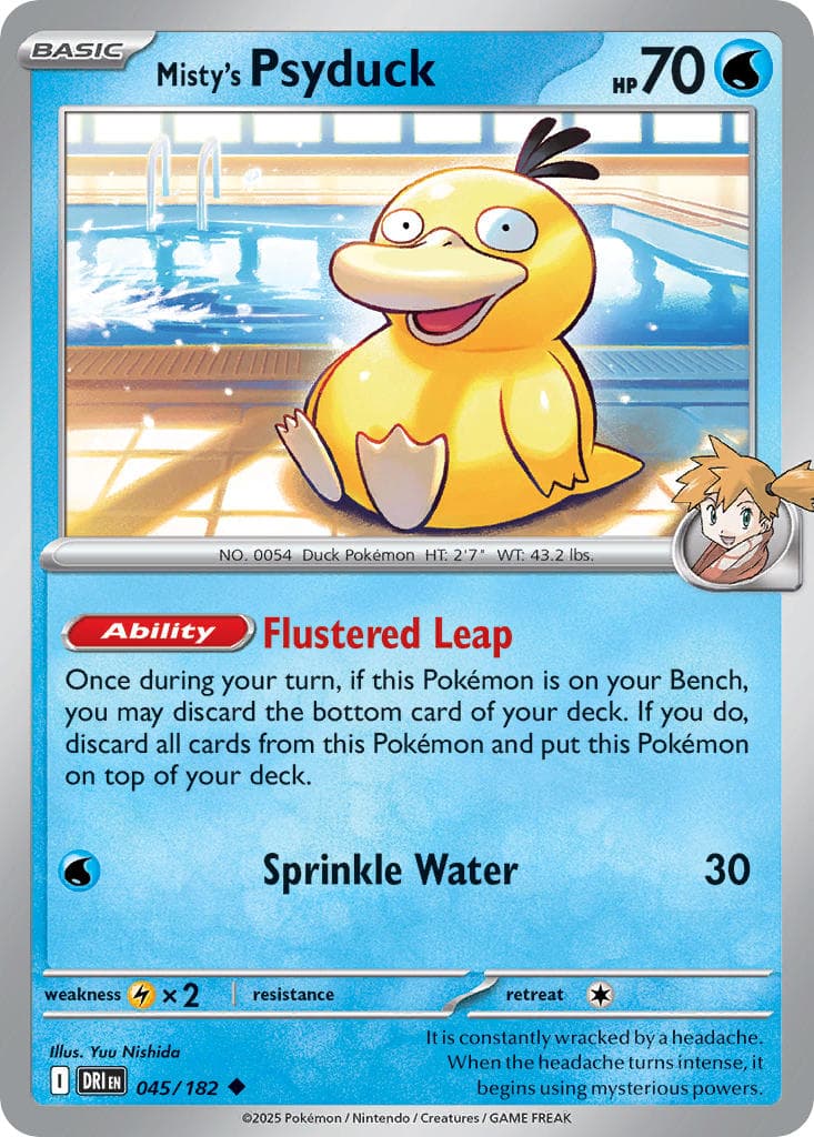 Misty's Psyduck — Destined Rivals Pokémon card