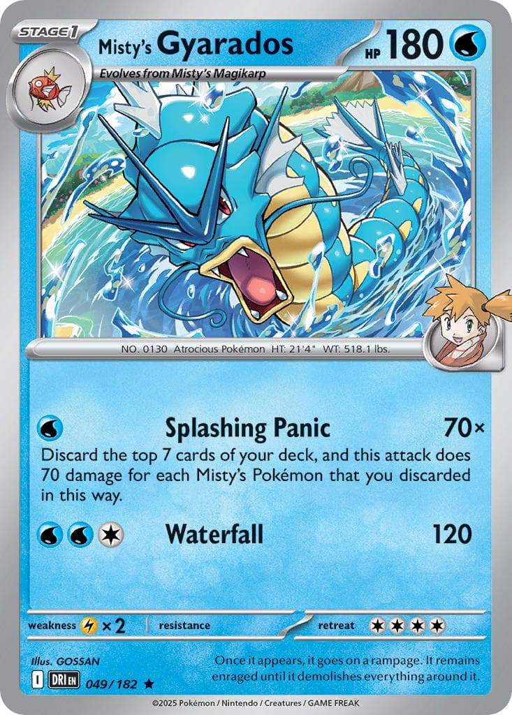 Misty's Gyarados — Destined Rivals Pokémon card