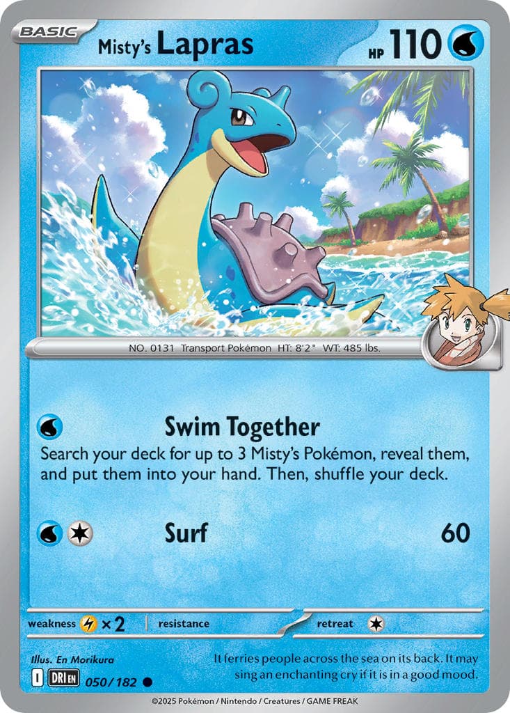 Misty's Lapras — Destined Rivals Pokémon card
