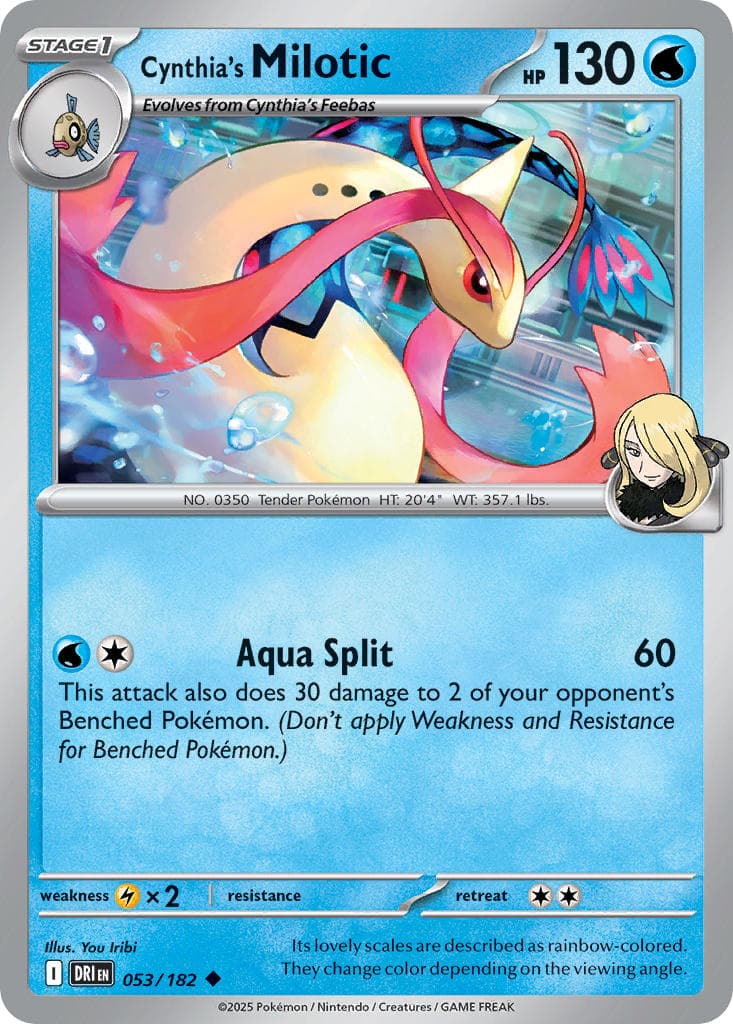 Cynthia's Milotic — Destined Rivals Pokémon card