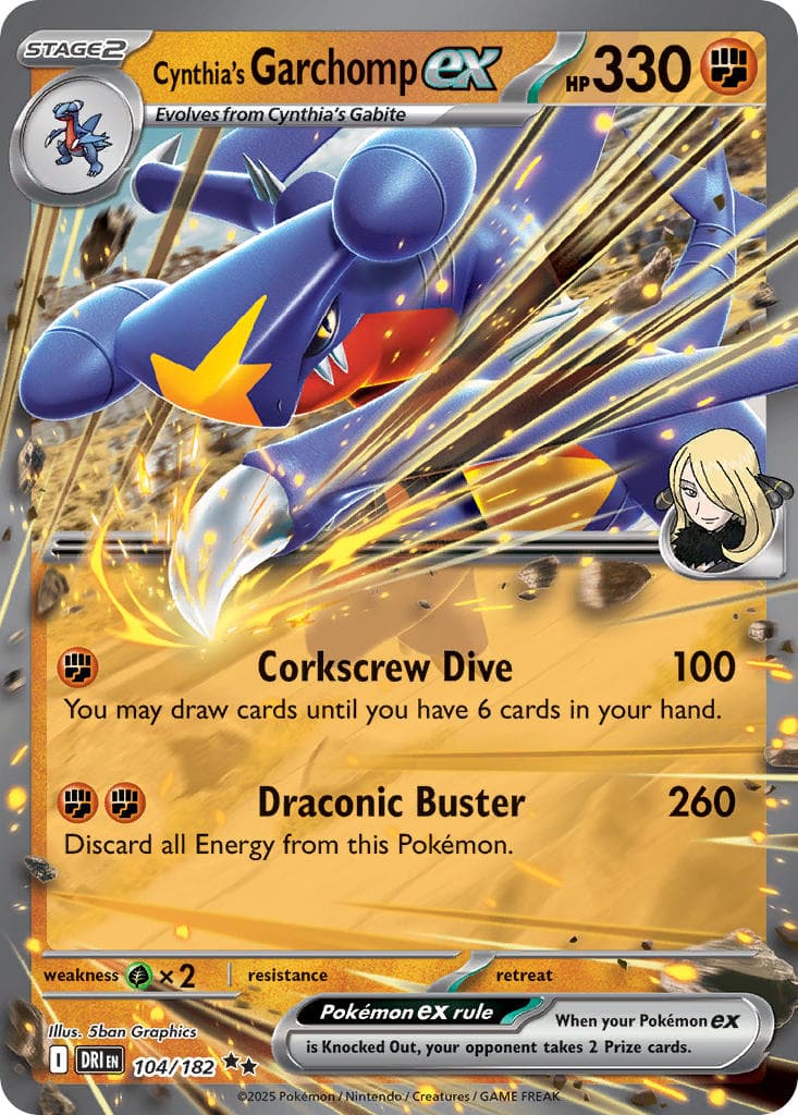 Cynthia's Garchomp ex — Destined Rivals Pokémon card