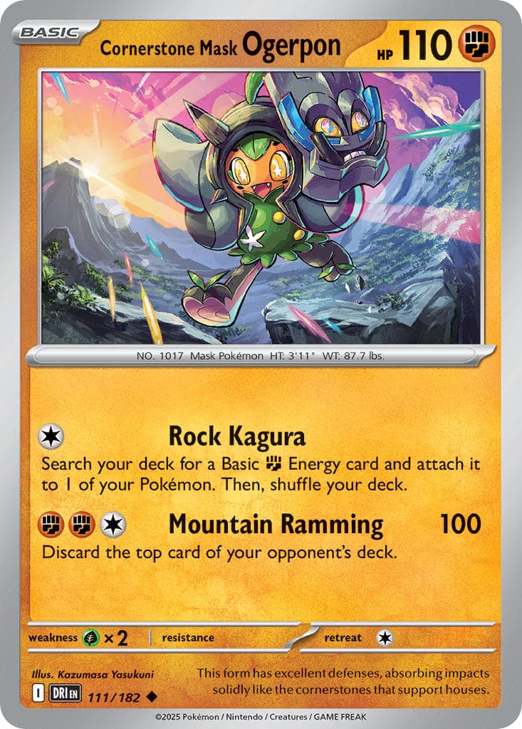 Cornerstone Mask Ogerpon — Destined Rivals Pokémon card