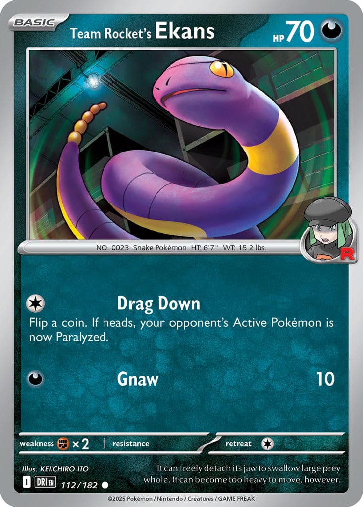Team Rocket's Ekans — Destined Rivals Pokémon card