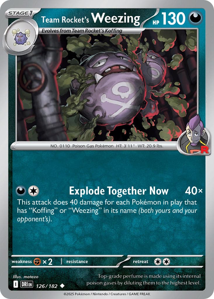 Team Rocket's Weezing — Destined Rivals Pokémon card