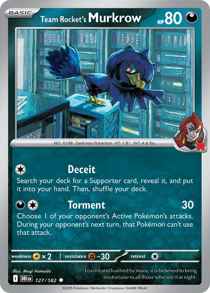 Team Rocket's Murkrow — Destined Rivals Pokémon card