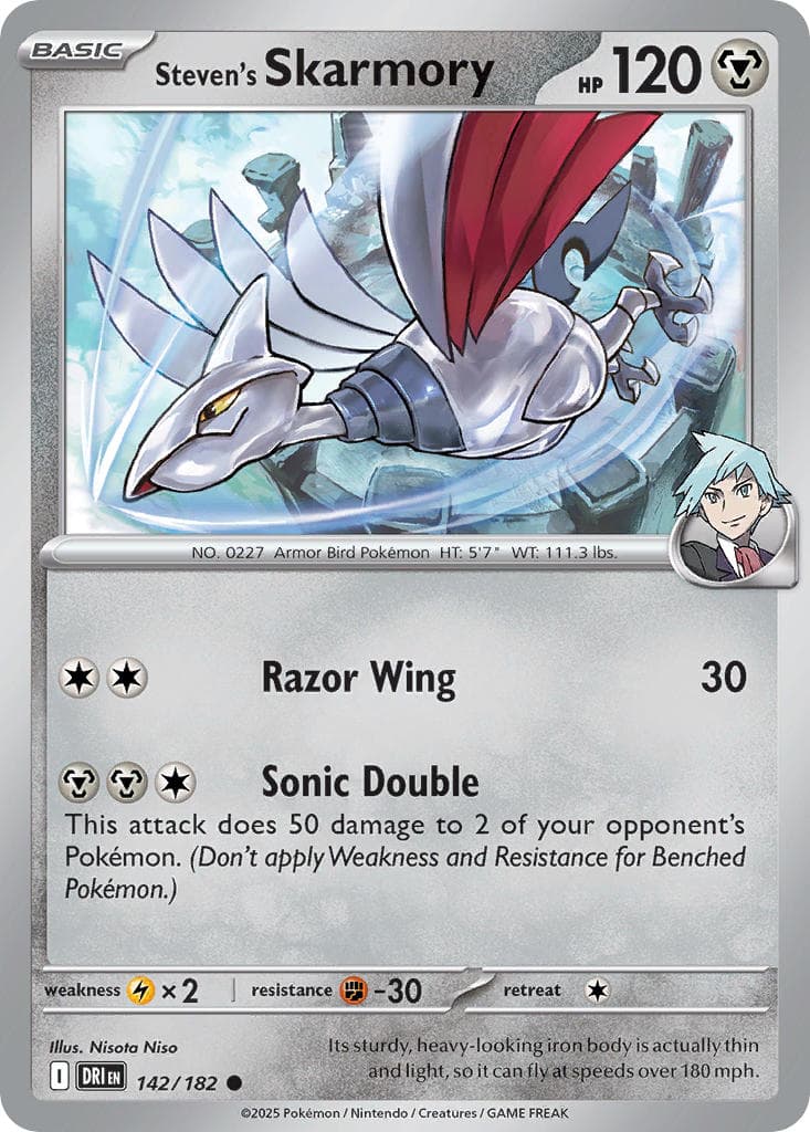 Steven's Skarmory — Destined Rivals Pokémon card