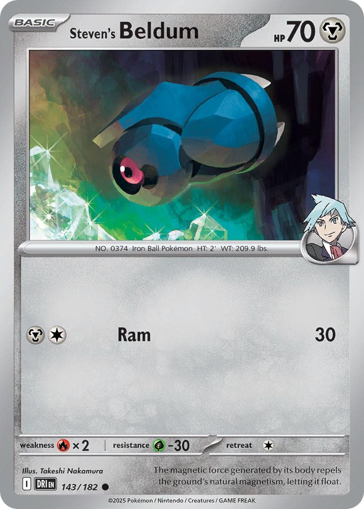 Steven's Beldum — Destined Rivals Pokémon card