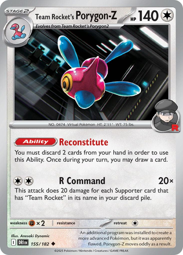 Team Rocket's Porygon-Z — Destined Rivals Pokémon card