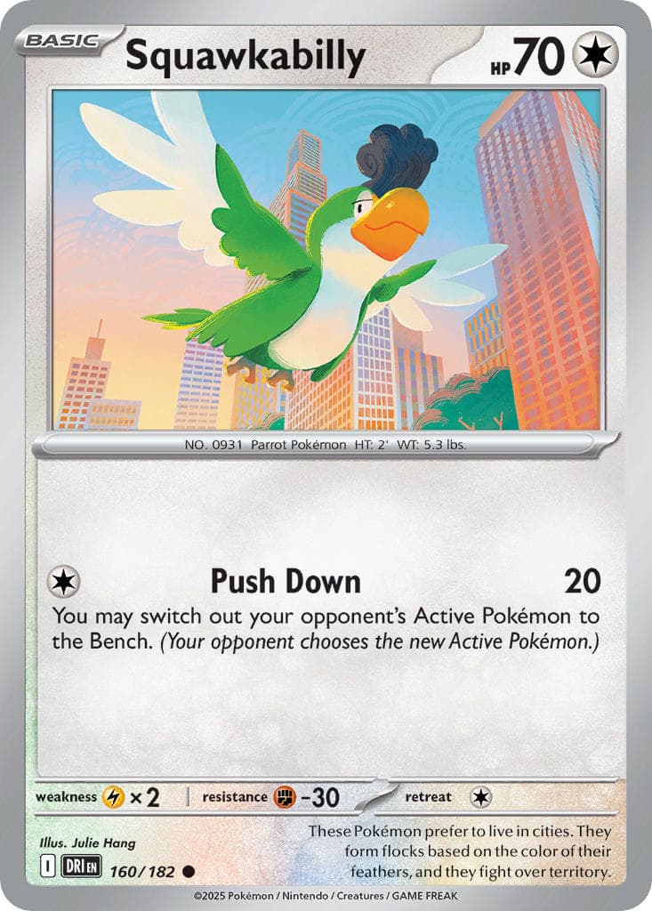 Squawkabilly — Destined Rivals Pokémon card