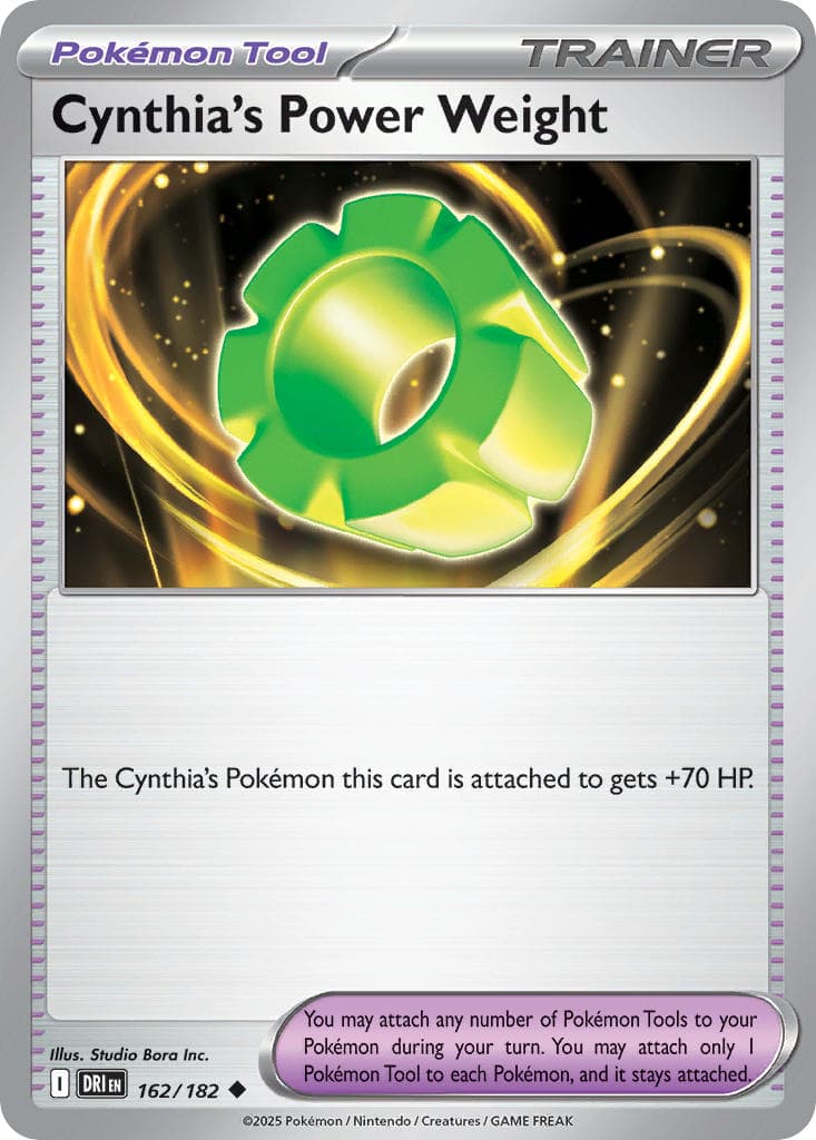 Cynthia's Power Weight — Destined Rivals Pokémon card