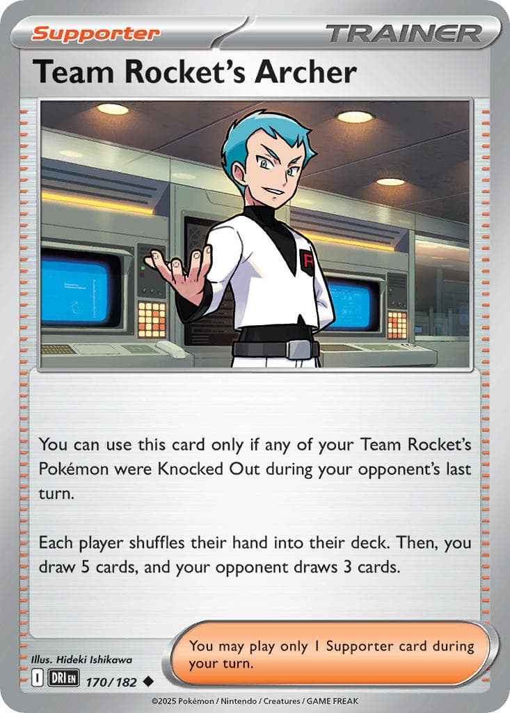 Team Rocket's Archer — Destined Rivals Pokémon card