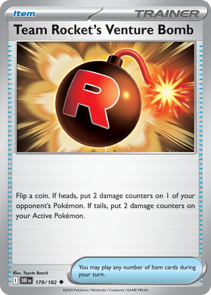 Team Rocket's Venture Bomb — Destined Rivals Pokémon card