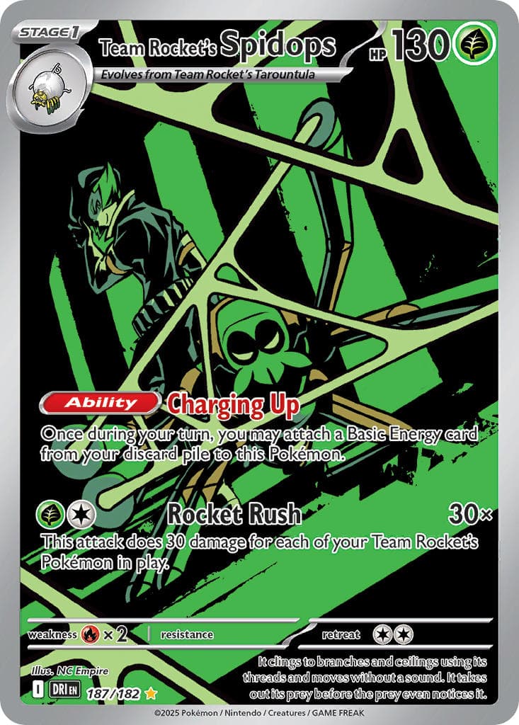 Team Rocket's Spidops — Destined Rivals Pokémon card