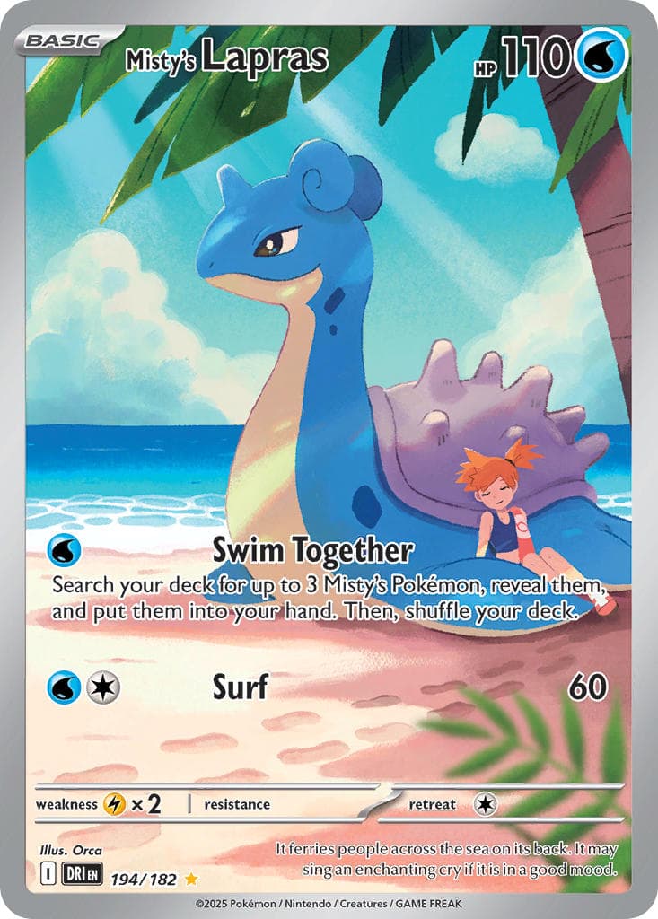 Misty's Lapras — Destined Rivals Pokémon card