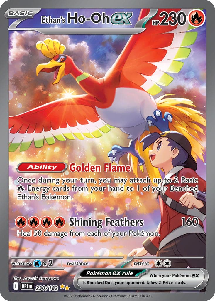 Ethan's Ho-Oh ex — Destined Rivals Pokémon card