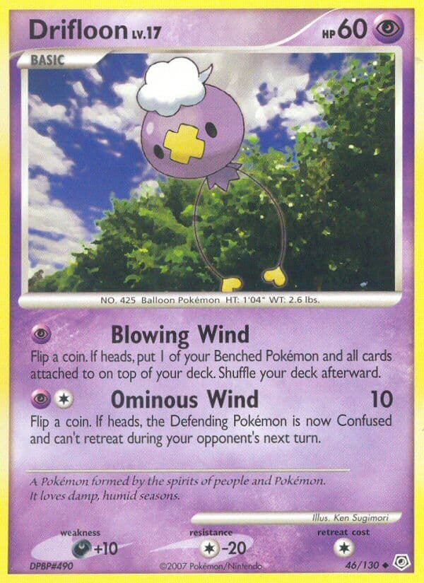 Drifloon — Diamond & Pearl Pokémon card