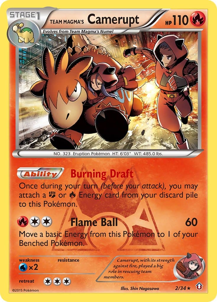 Team Magmas Camerupt — Double Crisis Pokémon card