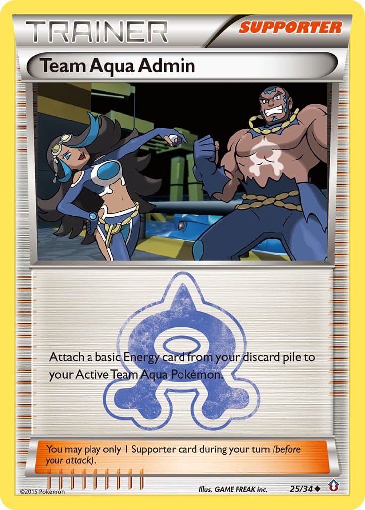 Team Aqua Admin — Double Crisis Pokémon card