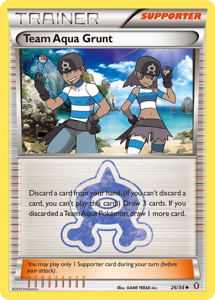 Team Aqua Grunt — Double Crisis Pokémon card