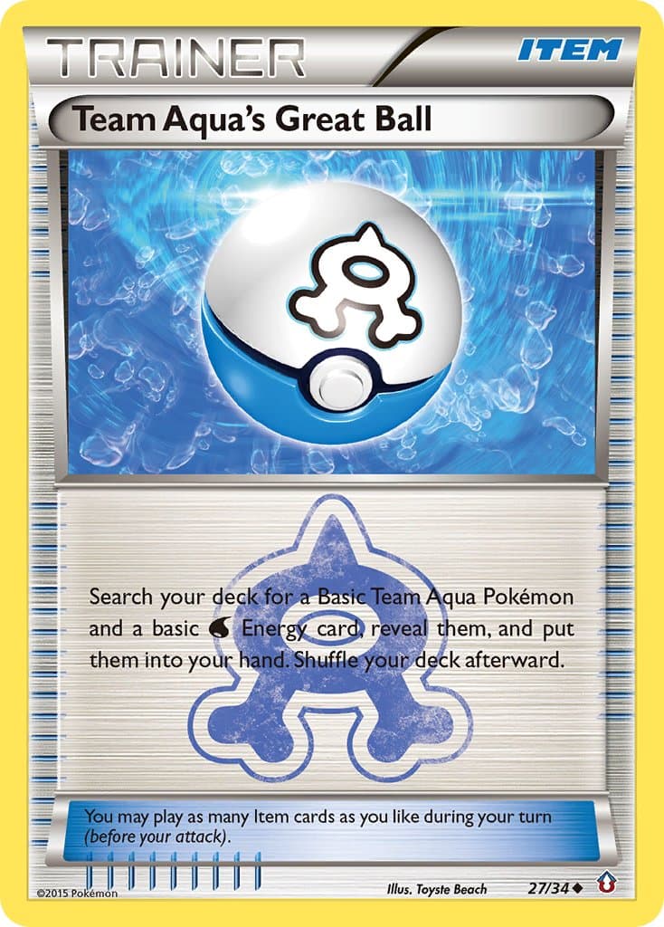 Team Aquas Great Ball — Double Crisis Pokémon card
