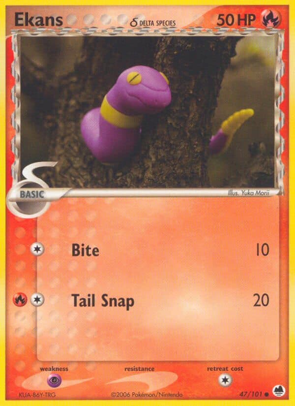 Ekans Delta — Dragon Frontiers Pokémon card
