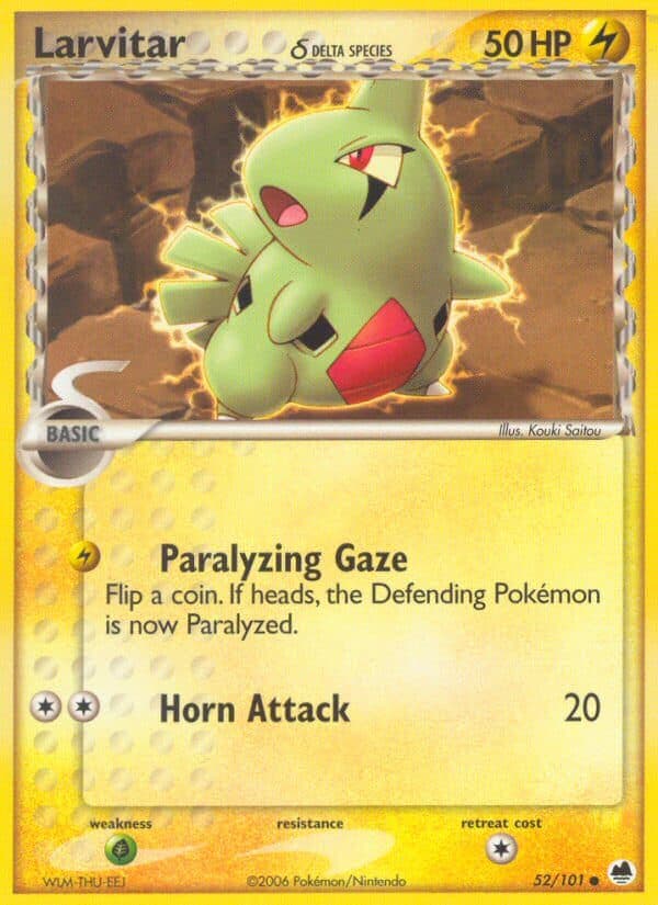 Larvitar Delta — Dragon Frontiers Pokémon card