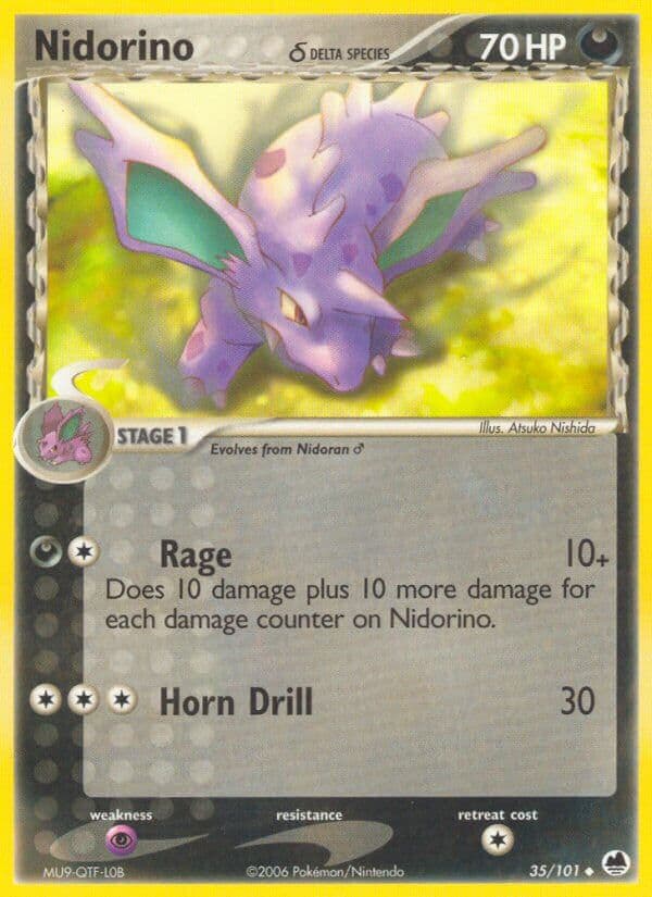 Nidorino Delta — Dragon Frontiers Pokémon card