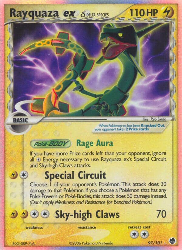 Rayquaza Ex Delta — Dragon Frontiers Pokémon card