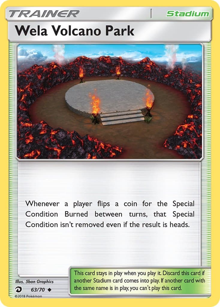 Wela Volcano Park — Dragon Majesty Pokémon card