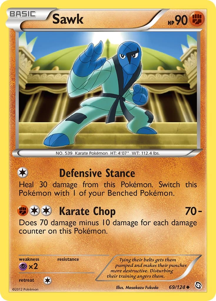 Sawk — Dragons Exalted Pokémon card