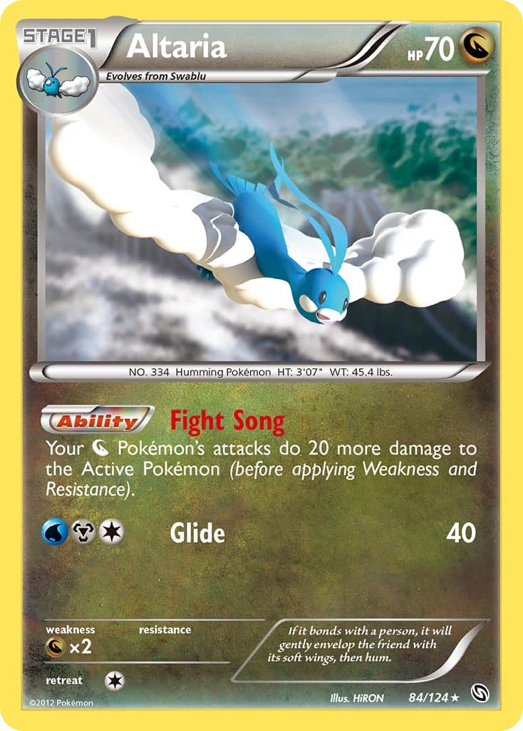 Altaria — Dragons Exalted Pokémon card