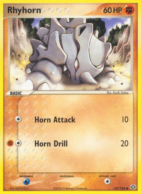 Rhyhorn — Emerald Pokémon card