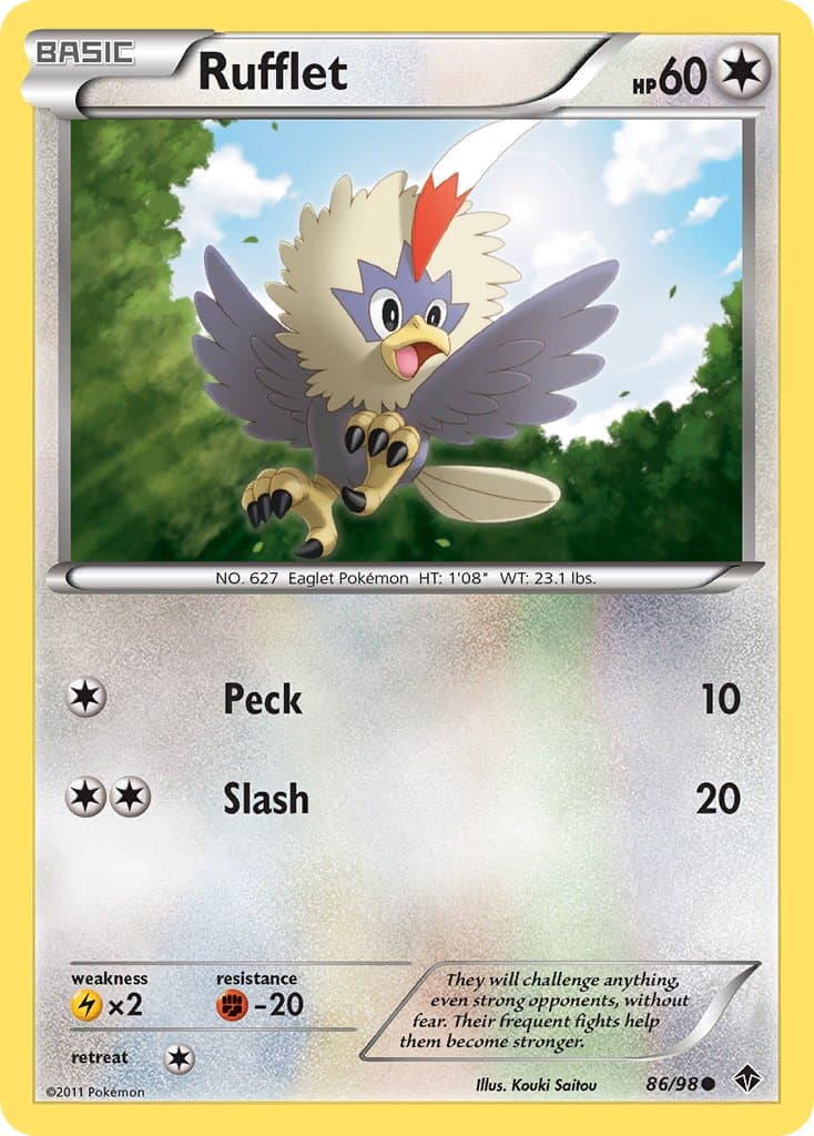 Rufflet — Emerging Powers Pokémon card
