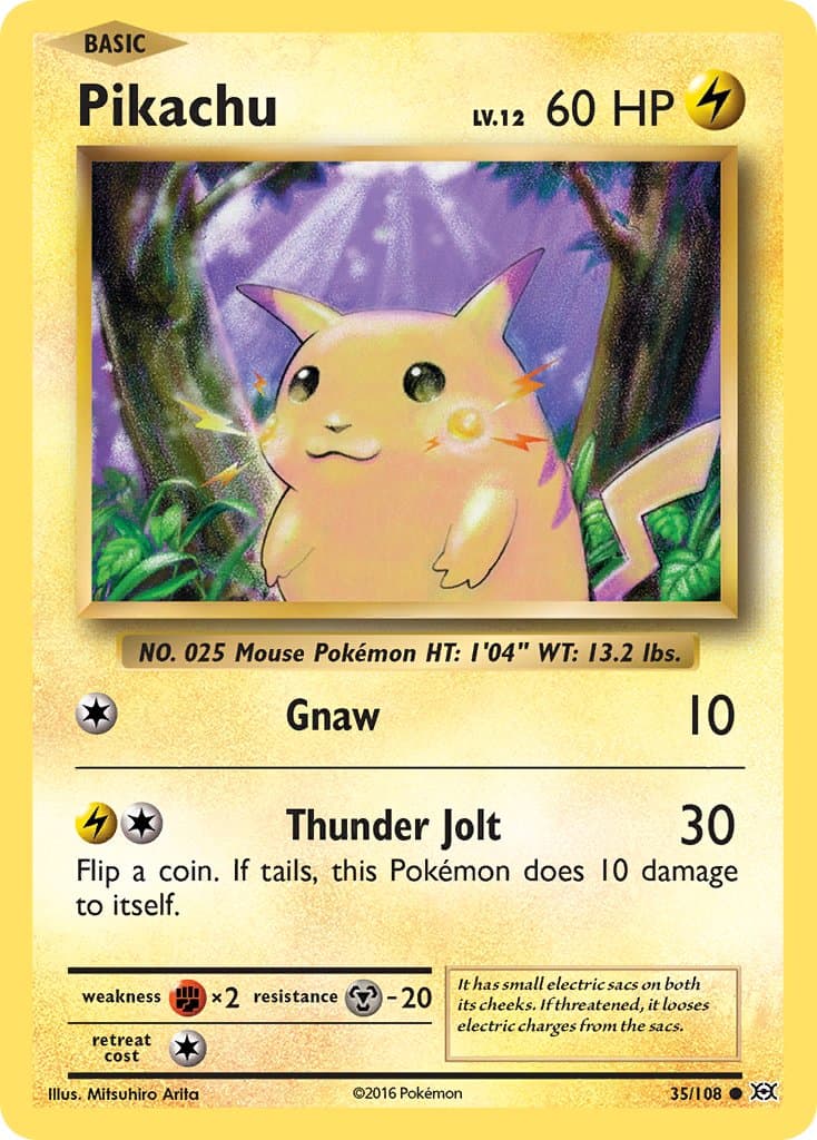 Pikachu — Evolutions Pokémon card