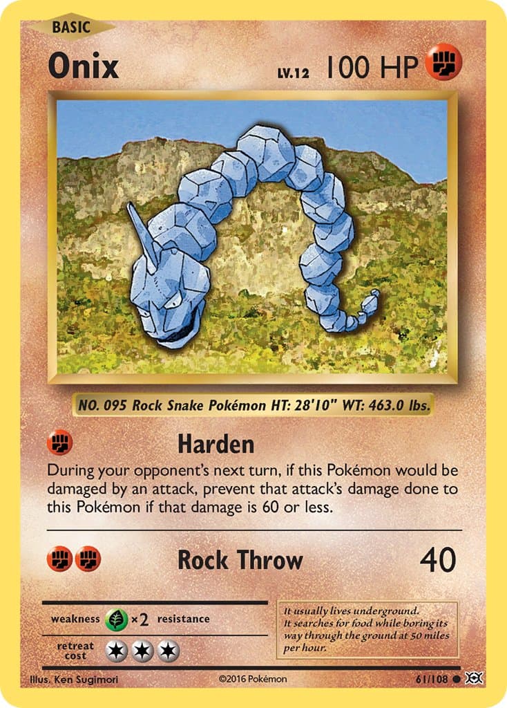 Onix — Evolutions Pokémon card