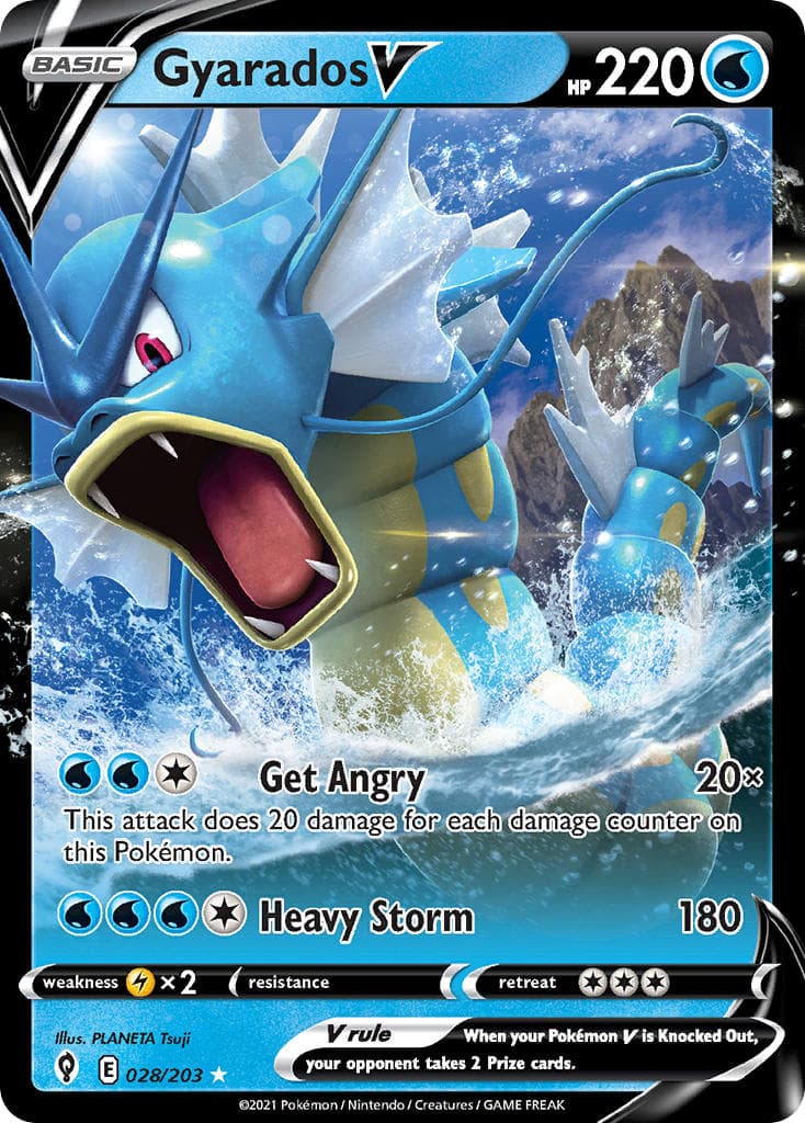 Gyarados V — Evolving Skies Pokémon card