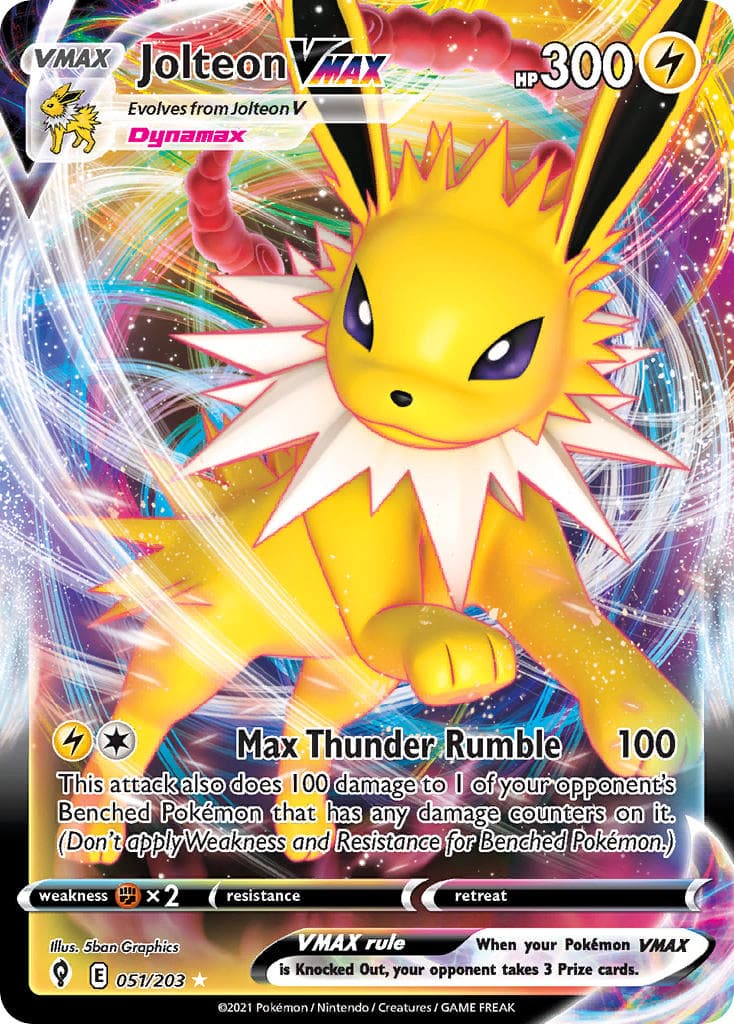 Jolteon Vmax — Evolving Skies Pokémon card