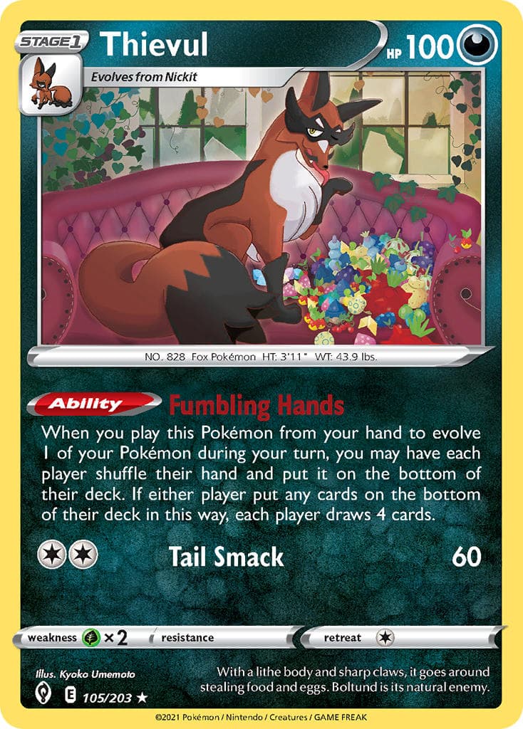 Thievul — Evolving Skies Pokémon card