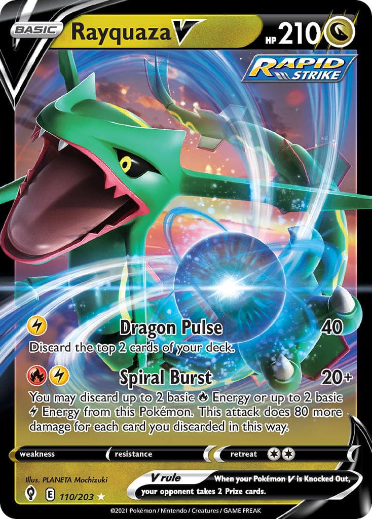 Rayquaza V — Evolving Skies Pokémon card