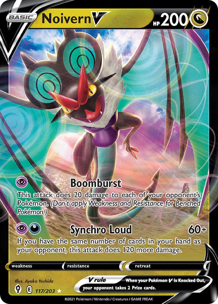 Noivern V — Evolving Skies Pokémon card