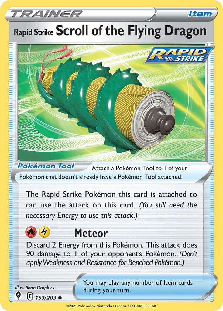 Rapid Strike Scroll Of The Flying Dragon — Evolving Skies Pokémon card