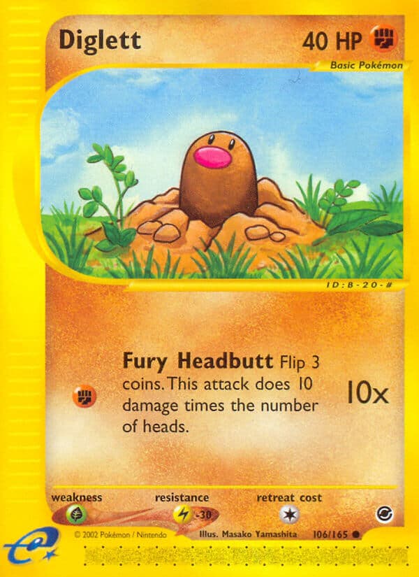 Diglett — Expedition Pokémon card