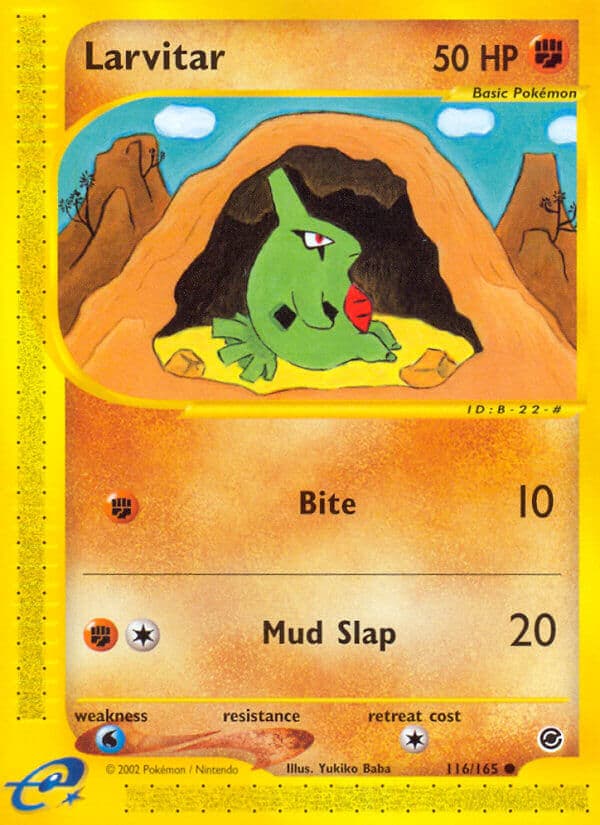 Larvitar — Expedition Pokémon card