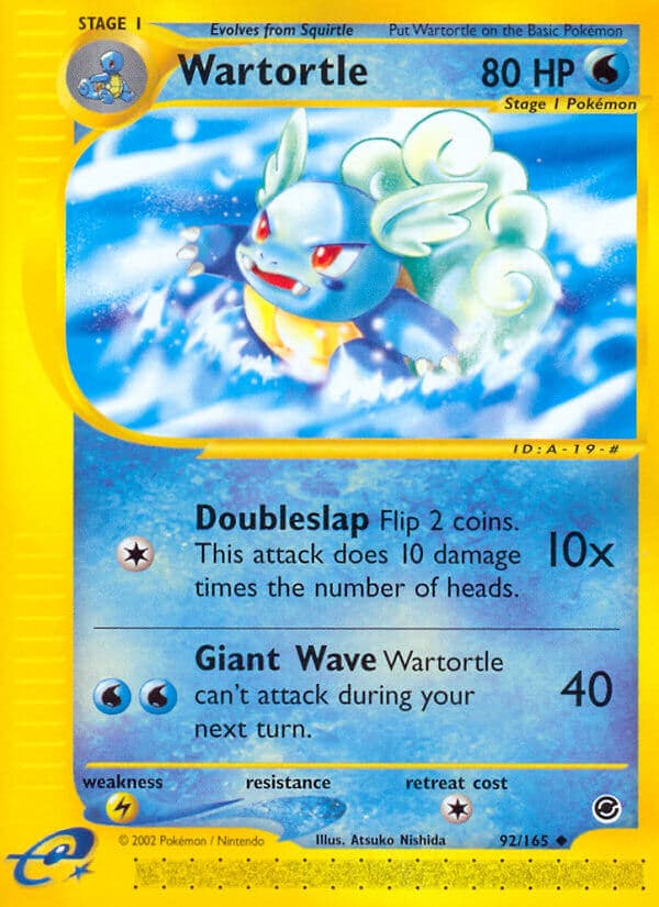 Wartortle — Expedition Pokémon card
