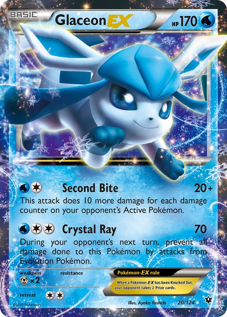 Glaceon Ex — Fates Collide Pokémon card