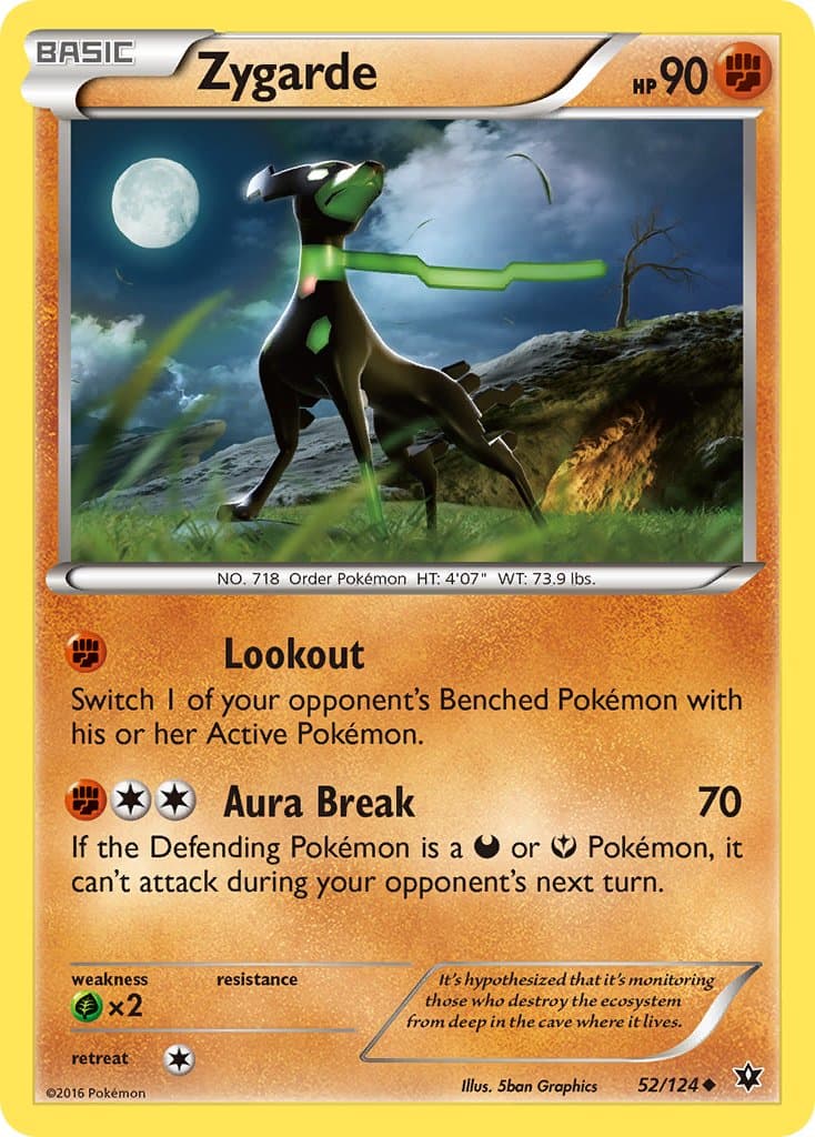 Zygarde — Fates Collide Pokémon card